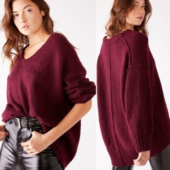 Free People Sweaters - Free People Acai Brookside Pullover Tunic Sweater - Repaired